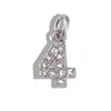 [Procesamiento Personalizado] Colgante de Acero Inoxidable con Incrustaciones de Diamantes de 26 Letras Estilo Europeo y Americano Transfronterizo para Collar y Pendientes DIY Accesorios Hechos a Mano