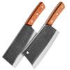 Cuchillo de Guangdong Yangjiang, Acero Inoxidable Sellado Plateado, Mango de Madera Maciza, Cuchillo de Cocina para Uso Doméstico, Hoja Engrosada para Cortar Huesos Grandes