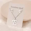 Exportación Transfronteriza Más Vendido Acero Inoxidable 26 Letras Inglesas Personalizado No Descolorante Natural Pendientes Colgante Joyería