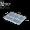 Caja de Plástico Transparente de 1.8 cm de Alto con 5 Compartimentos para Tarjetas, Juguetes, Clasificación de Componentes Electrónicos, Ferretería, Herramientas, Caja de Almacenamiento para Escritorio