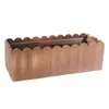 Maceta colgante, Macetero de madera rectangular para valla, Jardinera de madera anticorrosión para verduras, Canaleta para flores, Soporte para flores en barandilla de balcón, Exterior