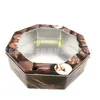 Caja de Almacenamiento para Galletas, Snacks y Dulces de Hojalata con Forma Especial y Ventana para Visualización, Lata Octagonal, Lata Hexagonal