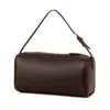 2026 Nova Bolsa Transversal de Couro de Alta Qualidade Bolsa de Mão Feminina de Couro Genuíno Bolsa de Ombro Único para Axila Bolsa Mini Cilindro