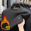 Suéter de Lana para Hombre con Lana de Oveja, Punto Grueso Cálido Casual de Cuello Redondo, Capa Base Ropa para Hombre