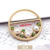 Versión coreana de hebilla de toalla de seda multifuncional al por mayor hebilla de ropa de alto nivel accesorios decorativos de pedrería de perlas hebilla de nudo de esquina