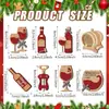Chegada Nova Enfeites de Garrafa de Vinho de Natal Enfeites Pendurados Decorativos de Madeira para Garrafa de Vinho de Natal Decoração de Árvore de Natal Pendurado Festa