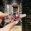 Presilha de Cabelo Rosa Brilhante Estilo Coreano Coelho, Versátil e de Alta Qualidade para Franja Lateral Acessório de Cabelo para Mulheres