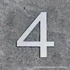 Adesivo Digital Estéreo de Acrílico Letras Bronze Dourado Preto e Branco Número do Quarto Adesivo de Parede Placa de Número de Porta Placa
