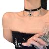 Collar con borlas de estrella de cinco puntas y diamantes, diseño de nicho, cadena de clavícula Y2K, moderno, dulce y sexy.