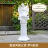 Enfeites de anjo creme francês jardim pátio grande arte estátua de gesso escultura decorações adereços presente