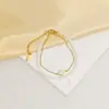 Aço Titânio CompletoAtacado Transfronteiriço de Novo Luxo Leve Banhado a Ouro 18K Não Desbota Elegante Estilo Ins Colar de Alta Qualidade para Mulheres