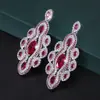 Venta caliente transfronteriza estilo Palacio vintage joyería femenina simulación rojo paloma sangre tesoro hecho a mano diamante traje de mujer piedra principal 5*9