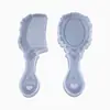 Resina de Cristal Espejo Pegamento de Resina UV Molde de Silicona Hecho a Mano Molde de Peine Espejo Retro Molde de Resina Hecho a Mano DIY