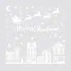 Decoraciones Navideñas Transfronterizas Reno Copo de Nieve Pegatinas Estáticas Creativas Trineo Luna Casa de Nieve Pegatinas Navideñas Mayoreo