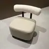 Taburete Giratorio con Respaldo para Uso en Casa, Silla Móvil con Ruedas, Sofá de Sala de Estar, Sensación de Lujo Ligero de Gama Alta, Taburete Bajo con Ruedas