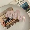 Pinza de Agarre Ondulada Color Gel para Parte Trasera de la Cabeza Disco de Agarre para el Cabello Pinza de Tiburón Nuevo 2025 Horquilla de Verano Adorno para el Cabello