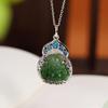 Yilu prata S925 prata esterlina banhado a ouro Hetian jade Jade moda nacional cloisonne Maitreya Buda pingente vintage pingente de Buda