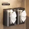 Caja de Pañuelos Montada en Pared Caja de Almacenamiento de Pañuelos Faciales Baño Inodoro Cocina Caja de Papel Invertida Sin Taladrar