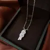 Collar Transfronterizo Geométrico de Zirconia Ultra Brillante con Forma de Gota de Agua, Cadena para Clavícula Versátil de Lujo Ligero y Nicho, Collar Elegante Exquisito y de Moda para Mujer
