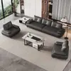 Sofá de Escritório Moderno Simples de Negócios Sala de Estar Recepção High-End Pausa para Almoço Sofá de Couro para Escritório Combinação com Mesa de Centro