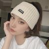 Diadema deportiva Four Seasons de Corea del Sur con letras lns, banda para el cabello con ala ancha para lavarse la cara, diadema informal de color sólido para mujer