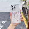 Moldura de Câmera Galvanizada Cristal de Diamante Pontilhado Capa de Celular Transparente Quebra-Cabeça Coração Doce Adequada para Apple 1716 Promax Capa Protetora Transparente