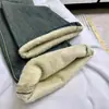 Jeans Rectos Retro Azules Gruesos con Forro Polar para Mujer Otoño e Invierno 2024 Nuevos Sueltos Pierna Ancha Adelgazantes Pantalones Micro Herradura