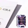 Piedras Sueltas de Moissanita de Corte Esmeralda Coloridas, Moissanita Rectangular Facetada Rosa Irregular, Dorada, Champaña al por Mayor en Stock