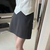 Falda Blazer Slimming Antiexposición Gris para Mujer 2025 Verano Nuevo Coreano Versátil Línea A Falda Corta