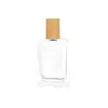 Fornecimento de Garrafa de Perfume Nova 50ml Garrafa de Perfume Vazia Transparente Garrafa de Vidro Quadrada Plana Garrafa com Dispenser de Pressão Garrafa Borrifadora de Baioneta