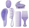 Material de Palha de Trigo Natural Multifuncional para Casa Viagem Portátil Massagem Anti-estático Saudável Proteção Ambiental Kit de Pentes