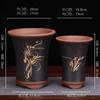 2024 Nuevo Maceta de Florero para Caballero Maceta de Cerámica Flor de Orquídea Tinta Arena Púrpura Yixing Juego de Tres Piezas Maceta de Orquídea Grande Zhao Zhu You