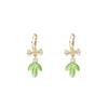Pendientes de hebilla de lujo, ligeros, delicados y de alta calidad con diseño de mariposa de cristal de Corea del Sur