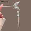 Nueva Horquilla con Colgante de Borla de Mariposa Degradada China, Antigua de Alta Gama para Parte Trasera de la Cabeza, Disco, Accesorios Elegantes para Hanfu, Horquilla