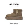 Botas de Nieve Forradas de Felpa para Mujer Augusden 2026 Nuevas Botas Cortas de Moda de Suela Gruesa para Uso en Exteriores