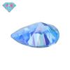 Anillos de diamantes desnudos de Mosan azul marino en forma de pera con gema Huagang, piedra principal desnuda de moissanita en forma de gota, venta al por mayor