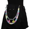 Europa y Estados Unidos transfronteriza nuevo color acrílico estrella de cinco puntas colgante pop Diku girl color macarrón combinación cadena para pantalones
