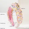 Diadema Heming Nueva Moda Dulce Fresca para Mujeres, Accesorio para el Cabello Versátil de Punto Ancho de Gama Alta para una Línea Alta del Cráneo