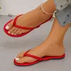 Comércio Exterior Tamanho Grande 44 Chinelos de Palha Tecidos para Mulheres, Novo Estilo Verão 2026, Sandálias de Praia Chinelo Casuais da Moda