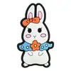Nova Decoração Plana de Ovo de Páscoa Lembrança Acessórios DIY Coelho de Desenho Animado Patch de Borracha Macia PVC