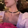 Collar gargantilla de perlas con ambiente de otoño e invierno, collar de diseño nicho de lujo ligero, temperamento, cadena para la clavícula para damas