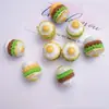 Juguete de Comida Simulada Huevo Hamburguesa DIY Pegamento de Crema Funda para Teléfono Móvil Pasador Cuerda para el Cabello Flor para Zapatos Colgantes Adornos Material de Resina