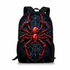 Mochila Marvel Spider-Man Impresión Digital 3D Dibujos Animados Estudiante Bolsa Escolar Gran Capacidad Resistente al Desgaste Mochila Portátil