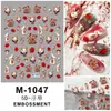 Pegatinas de Uñas con Relieve Mariposa Estilo Nacional Dibujos Animados Navidad Florales Pegatinas para Uñas de Niños Diario Funda de Teléfono Móvil Maquillaje DIY