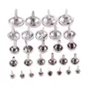 Tachuelas de hongo en stock 8 mm manualidades doradas DIY decoración festiva bolsos y equipaje base tachuelas de dos puntas cabeza redonda remaches de burbuja de doble punta
