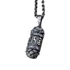 Plata de Ley S925 Colgante Vintage Personalizado Caja de Mantra de Seis Sílabas Colgante Gawu Colgante Finamente Elaborado del Mantra Shurangama Amuleto Mazo