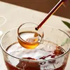 Colher de sopa de vidro de fábrica colher de pó de caracol doméstico colher de sopa de vinho quente chá óleo quente com cabo longo grande