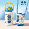 Vaso Termo Creativo de Dibujos Animados para Niños con Alto Valor Estético y Gran Capacidad, Vaso con Pajita para Estudiantes, Vaso de Acero Inoxidable