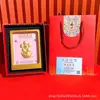 Adorno de Flor de Dinero Colorida de Oro Puro 999 para Decoración de Escritorio, Linda Decoración de Oficina, Venta al por Mayor, Atrae Riqueza y Prosperidad