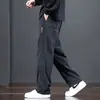 Pantalones Casuales para Hombre Otoño Sueltos Pierna Recta Elásticos Deportivos Pantalones de Chándal Nuevo Otoño/Invierno Pana Más Terciopelo Pantalones Largos